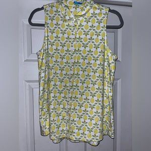 J. McLaughlin Melly Lemoncello button blouse